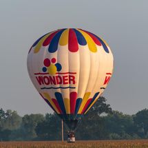flying hot air balloon