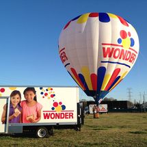 hot air balloon with truck